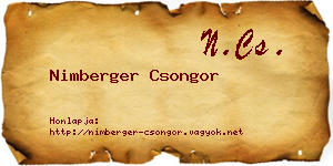 Nimberger Csongor névjegykártya